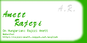 anett rajczi business card